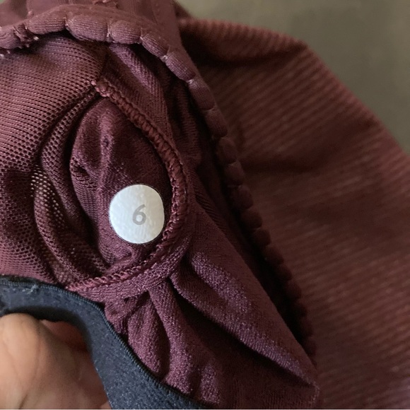 Lululemon Aphrodite Tank Tonka Stripe Bordeaux Drama / Heather’s Bordeaux Size 6 - Picture 8 of 11
